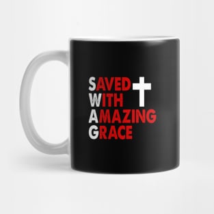 Christian SWAG Saved With Amazing Grace Graphic Design Mug